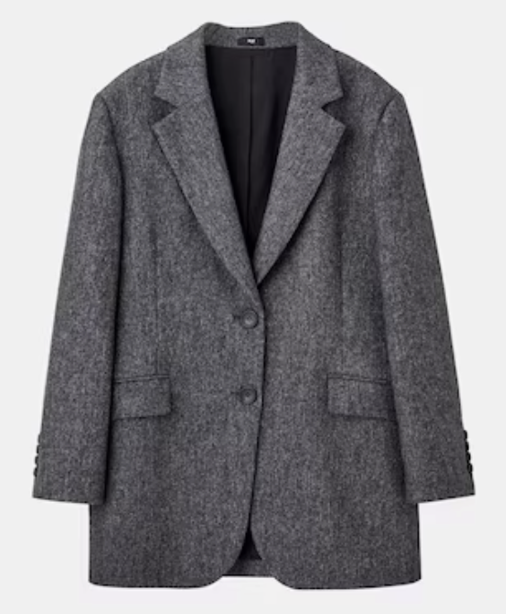 PLST ウールブレンド オーバーサイズ テーラードジャケット